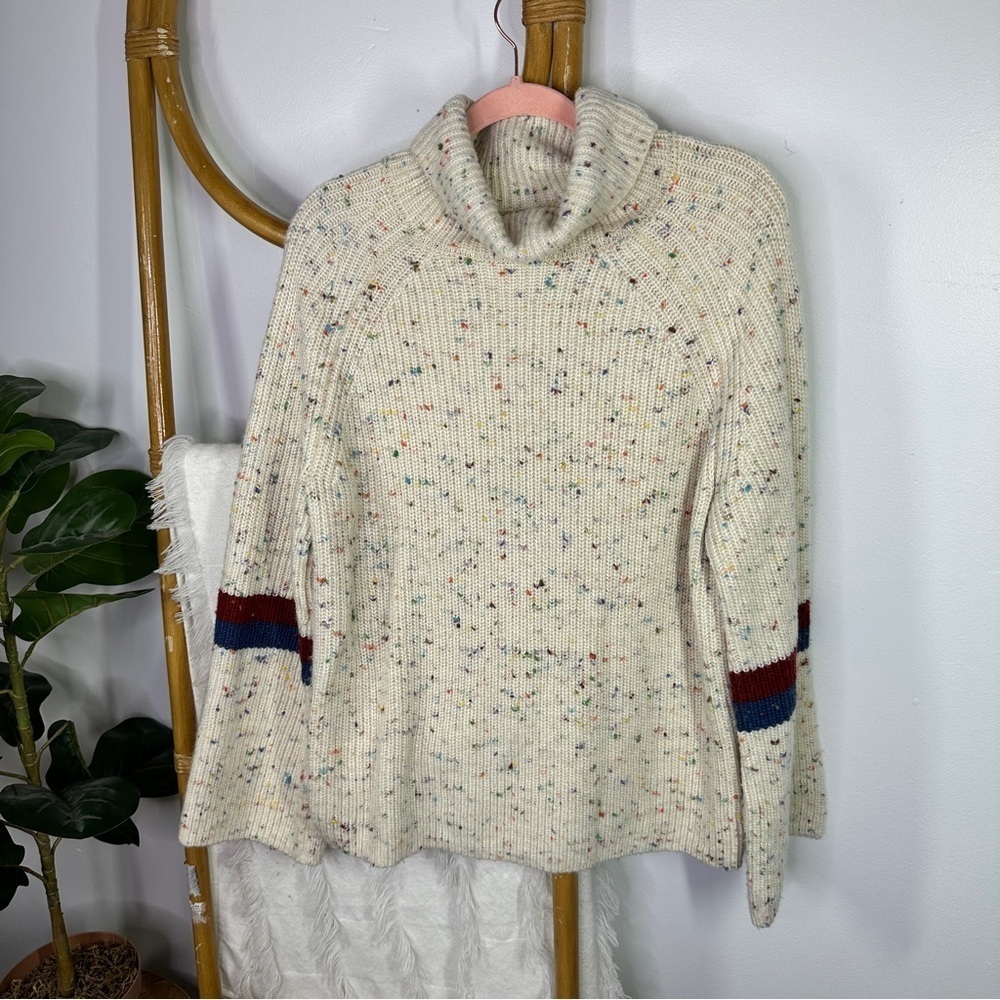 Roolee Speckled Confetti Turtleneck Sweater sz XL